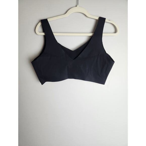 Honeylove V Neck Bra black sz 1X removable cups wire free lift comfort shaping - Picture 3 of 5